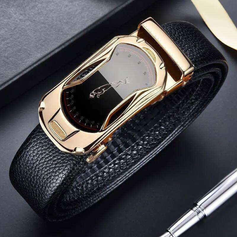 Men Plus Large Long Size 130 140 150 160 170 cm Leather Belt Metal Alloy Automatic Buckle Brand Luxury Design Waist Belts Straps Y260225