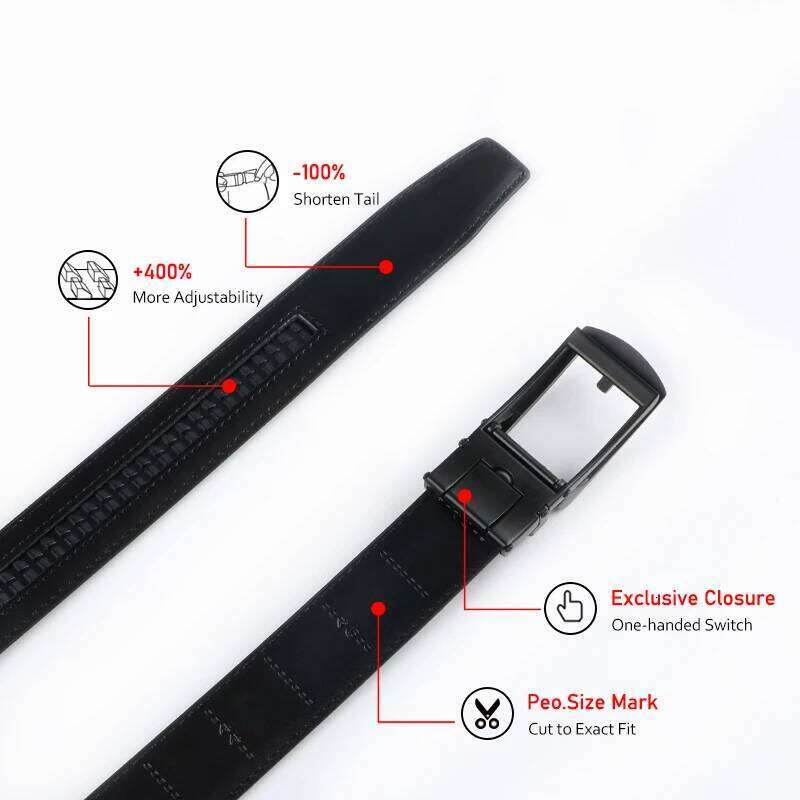 Men's Cowhide Genuine Leather Belt, Work Business Gift For Dad And Husband Y260225