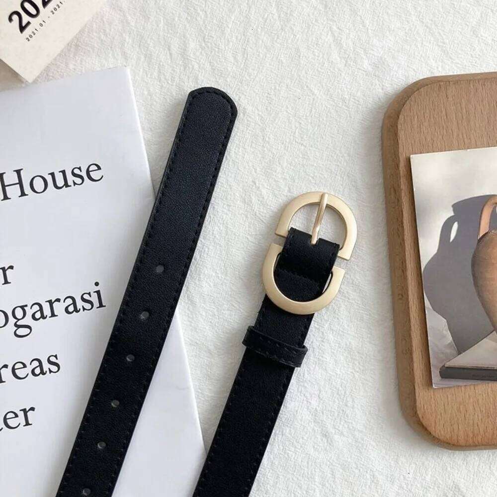 Female Ins Student Black Decorative Western Assembly Jeans Simple Belt Women's Pin Buckle Tide Belts GM015 Y260225