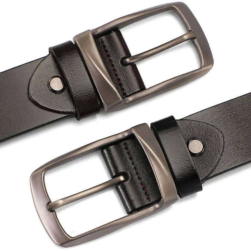 Large Size 105-140 150 160 170cm Cowhide Retro Men's Genuine Leather Needle Buckle Waistband Handmade Casual Trend Belt Y260225