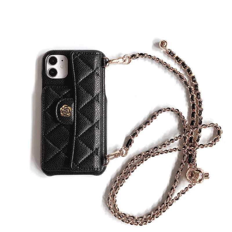 3D Camellia Leather Crossbody Phone Case with Card Holder for iPhone 14 15 16 17 Pro Max PlusT260225