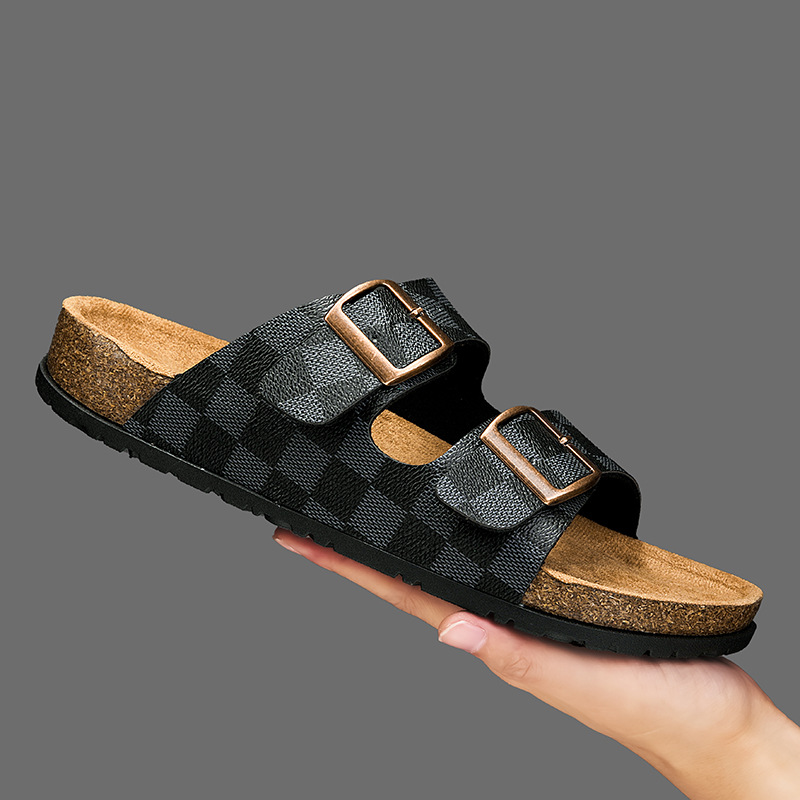 Free Shipping 2026 Summer New Casual Fashion Designer Slippers Flat Bottom Double Button Thick Bottom Sandals for Men and Women