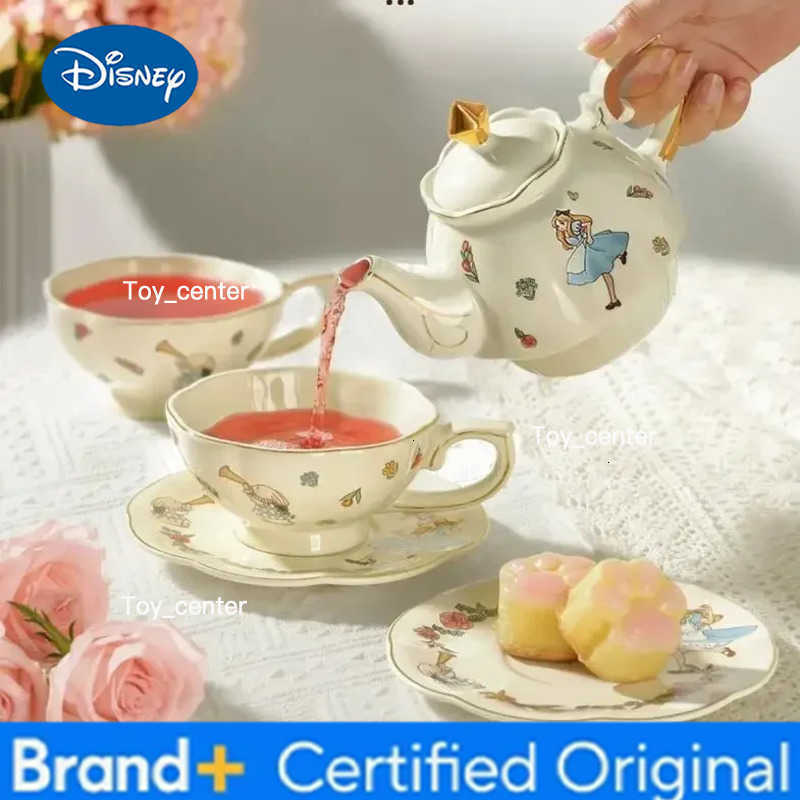 Luxury Ceramic Teapot Gift Box Cup and Pot Girl and Rabbit Ceramic Teapot Coffee Cup Dish Set Birthday Gift for Tea Lovers H260225