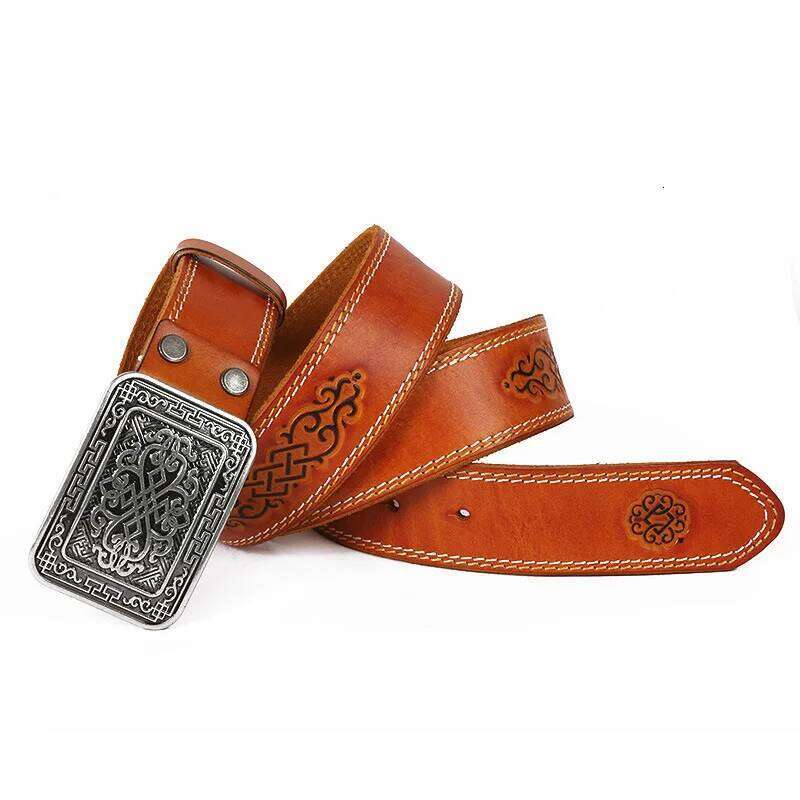 3.8cm Metal Retro Belt Luxury Designers Men 100% Top Grain Cow Genuine Leather Cintos Masculinos Male Women Strap Waist Y260225