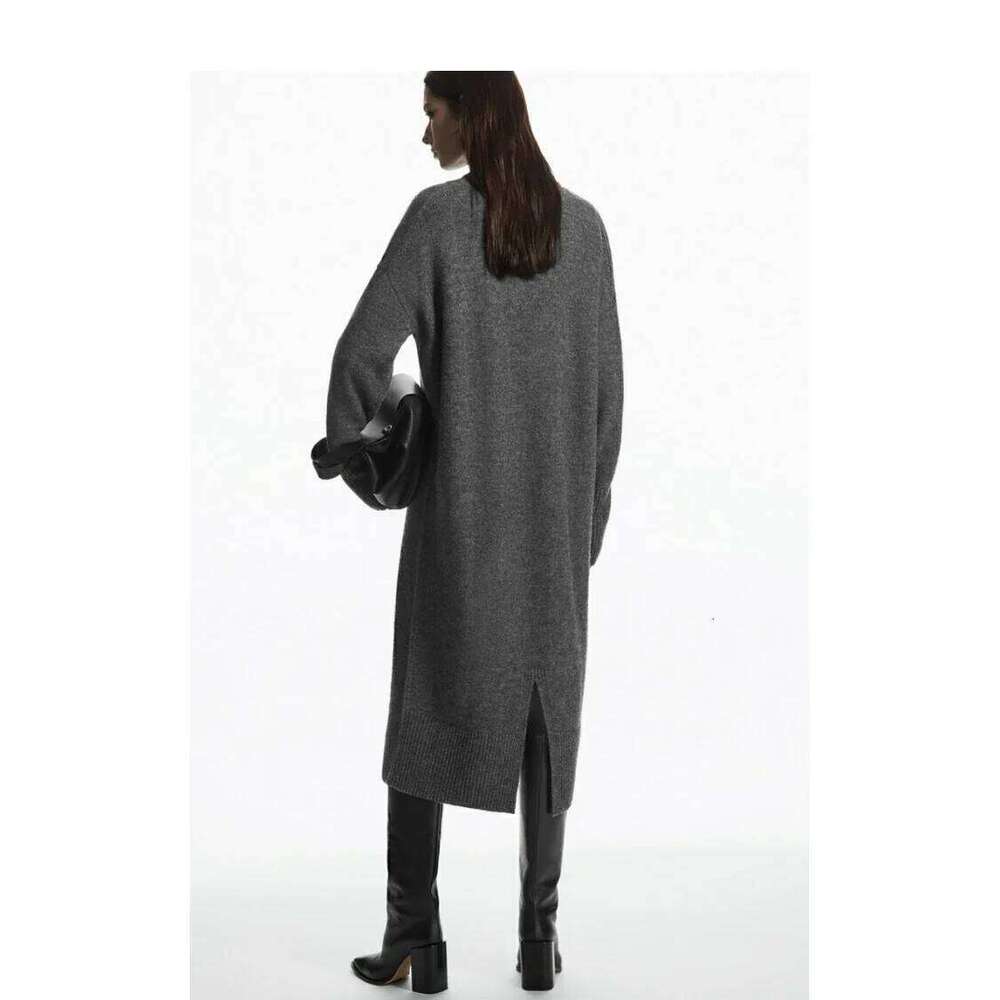 Ethereal 2024 new style of Women's casual long round neck wool blend dress XJ260225