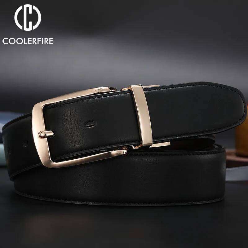Men Dress Reversible Belts Casual High Quality Genuine Leather Belt Male Vintage Luxury Black Brown Y260225