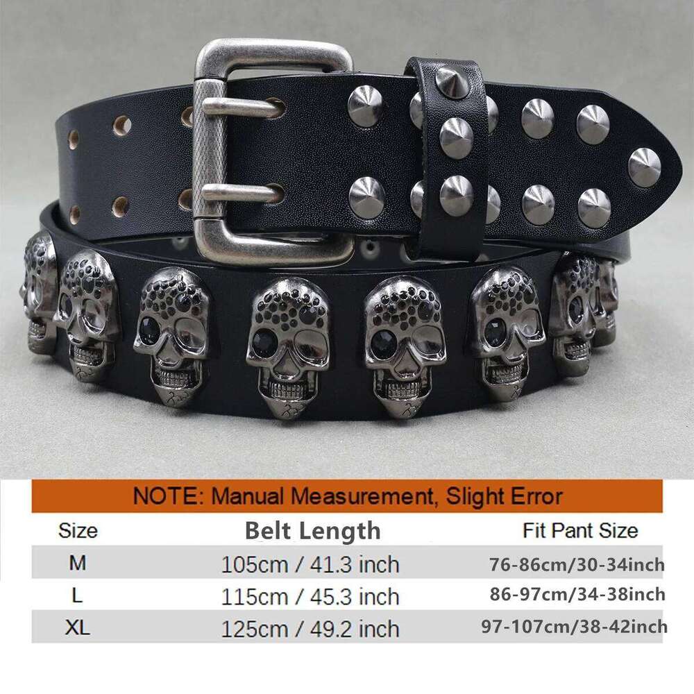 Heavy Metal Punk Belt Genuine Leather Hip Hop Belts For Men Cross Rivet Jeans male Strap Ceinture Homme designer belt Y260225