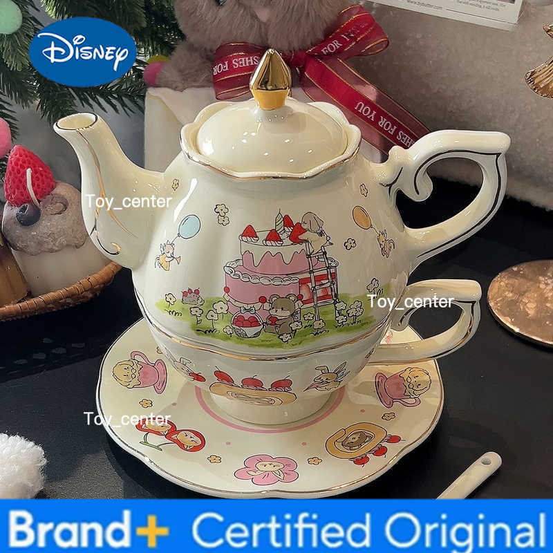 Cute Cake Bear Tea Set Teapot High Temperature Resistant Ceramic Cup and Saucer Set French Afternoon Tea High-end Gift Box H260225