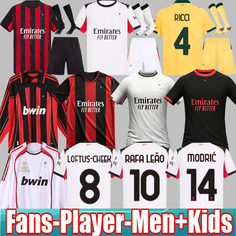 AC MilLAn 25 26 27 Black white Jerseys 2025 2026 2027 home away MODRIC THEO PULISIC RAFA LEAO NKUNKU Football shirts uniform fan 125th JASHARI