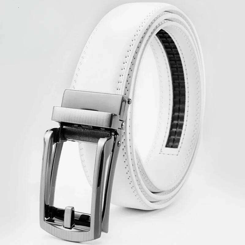 2025 Leather Men's Women's 3.5cm Click Belt with High Quality Alloy Automatic Buckle Unisex Classic Business Belts for Jeans Y260225