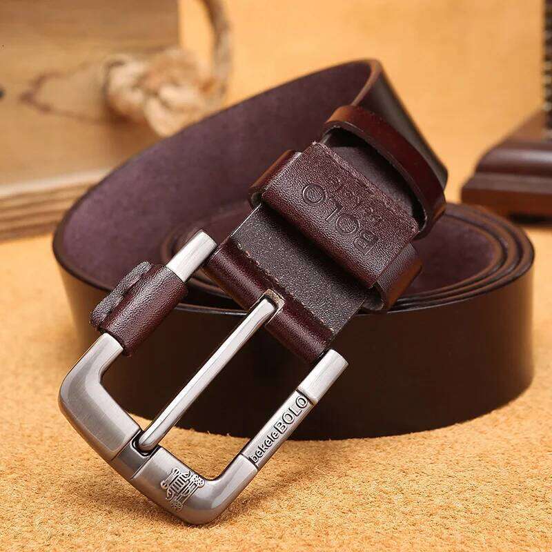 Men's Luxury Genuine Leather Belt 2025 - Designer Brand, Vintage Pin Buckle Waist Straps Y260225