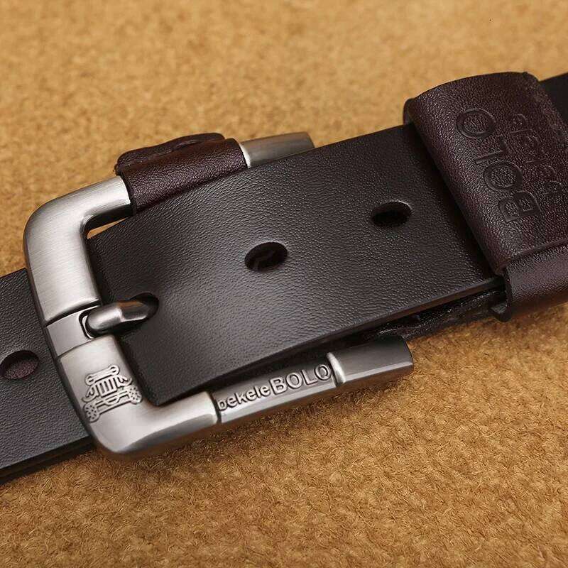 Men's Luxury Genuine Leather Belt 2025 - Designer Brand, Vintage Pin Buckle Waist Straps Y260225