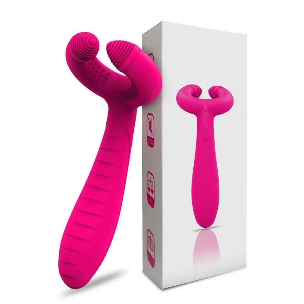 G-Spot Double Penetration 3 Motors Dildo Vibrator Women Clit Stimulator Anal Vagina Massager Penis Sex Toys for Couples 26H0225