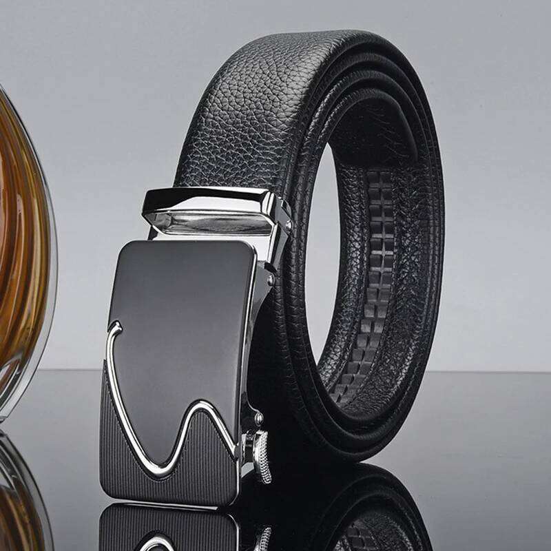 Fashion Business Men's Genuine Luxury Brand Alloy Buckle High-Quality PU Leather Soft Belt With Cargo Pants Jeans Y260225