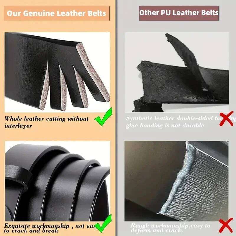 Trendy Cowhide Suede Belt for Women Casual Jeans Dress, Genuine Leather Belts with Square Alloy Buckle Waistband Y260225