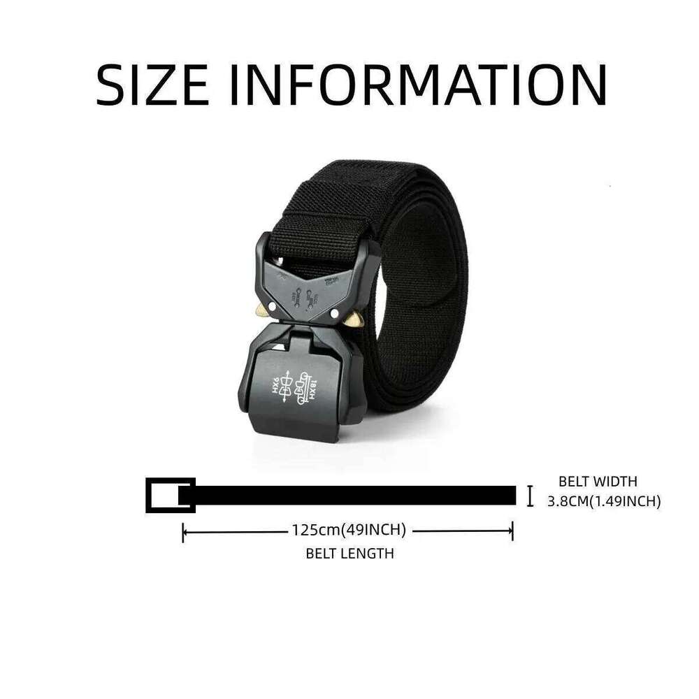 New Outdoors Buckle Quick Release Elastic Casual Tooling Training Men's Trousers Belt Y260225