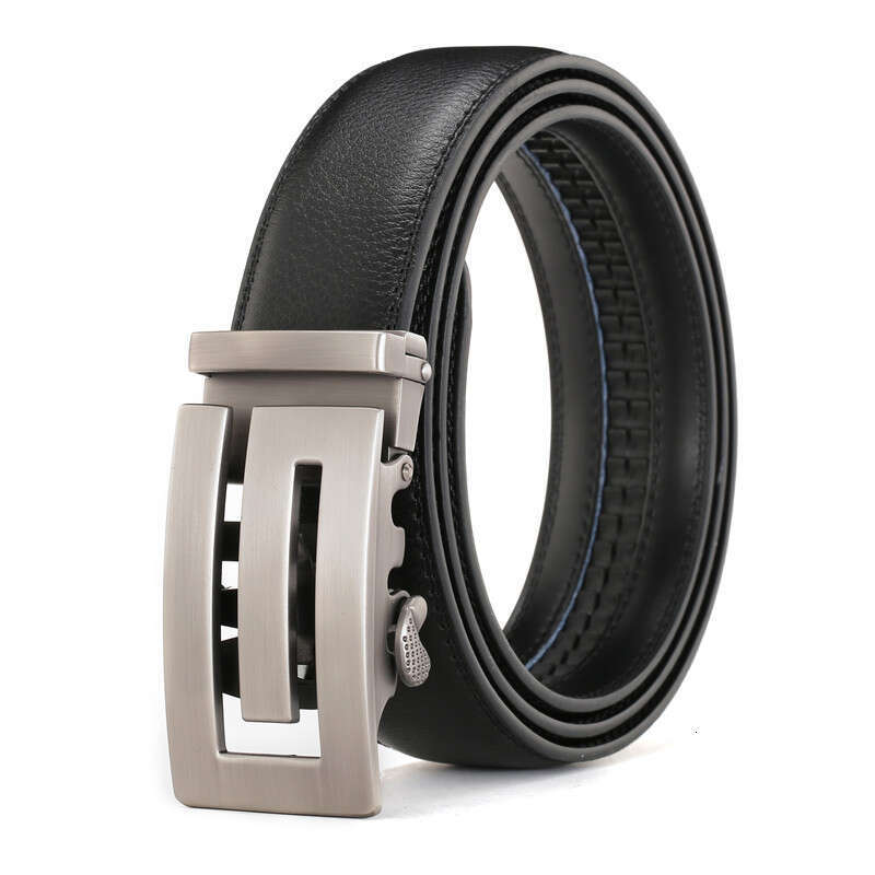 New Men's Leather Belt Alloy Automatic Buckle Business Leisure Youth Middle-aged and Elderly Belt Designer Belt 3.5cm
