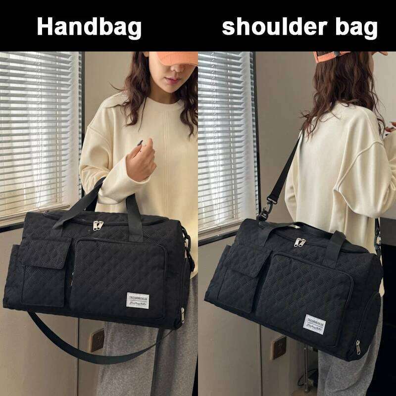 Fashion Travel Handbags Large Capacity Carry On Luggage Bags Men Women Shoulder Outdoor Tote Waterproof Sport Gym Bag Y260225