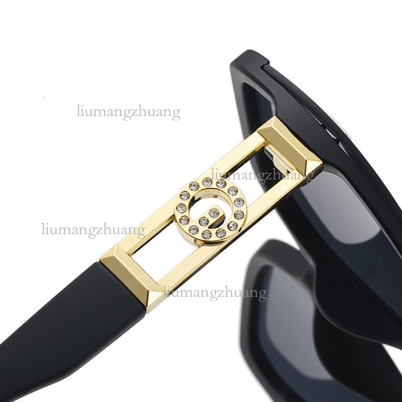 2026 Designer Shiny Metal Letter Women's Sunglasses UV Resistant Outdoor Glasses Texture Big Face Shape Slimming Versatile Street Photography Tre - view 9