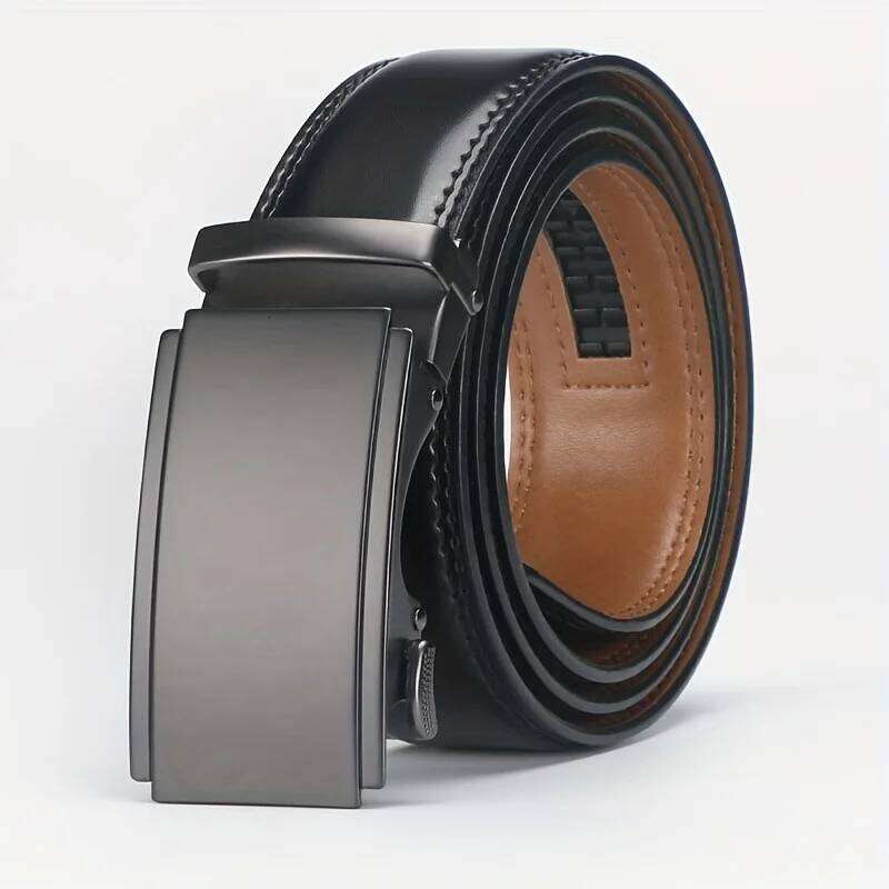 cross border belt men's genuine leather youth business automatic buckle matte men Y260225