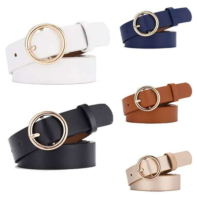 Women PU Leather Waistbands Adjustable Fashion Casual Pin Buckle Belts for Waist Strap Jeans Skirt Men Female Y260225