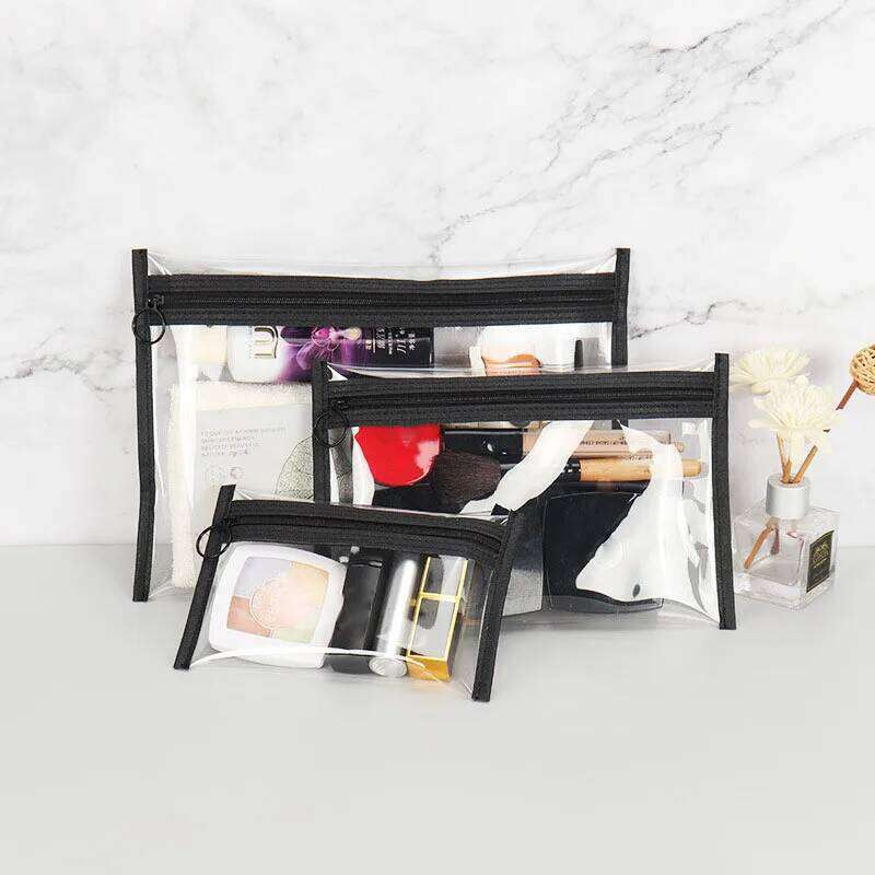 Wash Transparent Cosmetic for Women Clear Zipper Travel Female Makeup Brush Holder Organizer Toiletry Bag Clutch 26Y0225