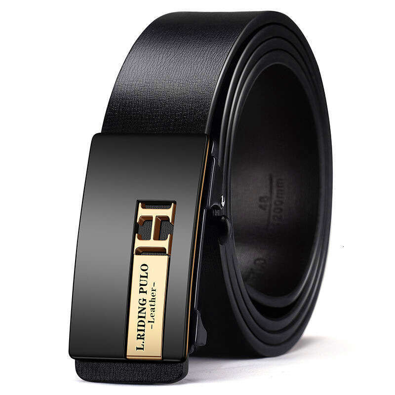 Paul Genuine Leather Belt For Men, Automatic Buckle, Trendy Versatile Casual Belt, Pure Cowhide, Youth Extended Length