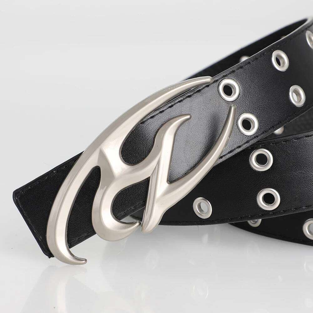 New Stylish Irregular Alloy Buckle Waist Casual Retro Punk Y2k Belt, For Men Women Trendy Accessory Belts, Ideal Gifts Y260225