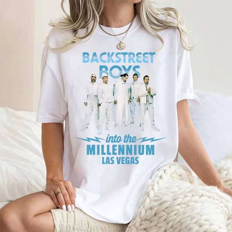 Backstreet Boys T-Shirts Y2K Fun Casual Cotton Gift Clothing Into The MILLENNIUM Vintage Tops Women Men Streetwear Tees C260225