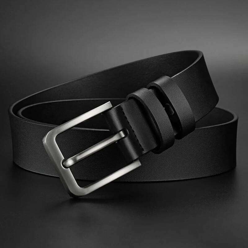 New Business Leisure Men's Belt Trend Alloy Square Buckle Male Famous Brand Luxury Designer PU Leather Jeans Belts for Men Y260225