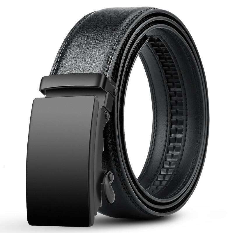 Black Men's Business Belt - Luxury PU Leather Waist Strap, Automatic Buckle, Famous Brand, Ideal for Jeans Y260225