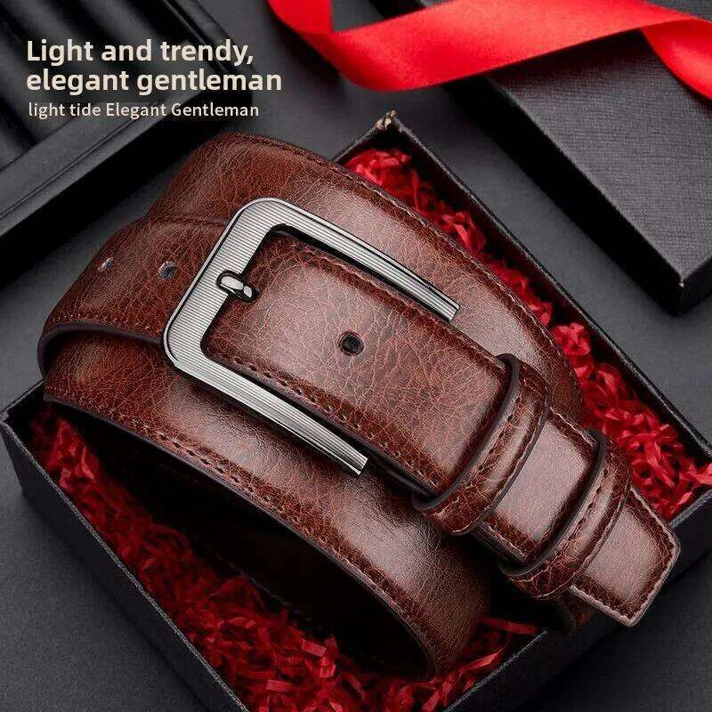 Cross-Border Foreign Trade Men's High-End Versatile Business Belt Pin Buckle Source Manufacturer Wholesale Y260225
