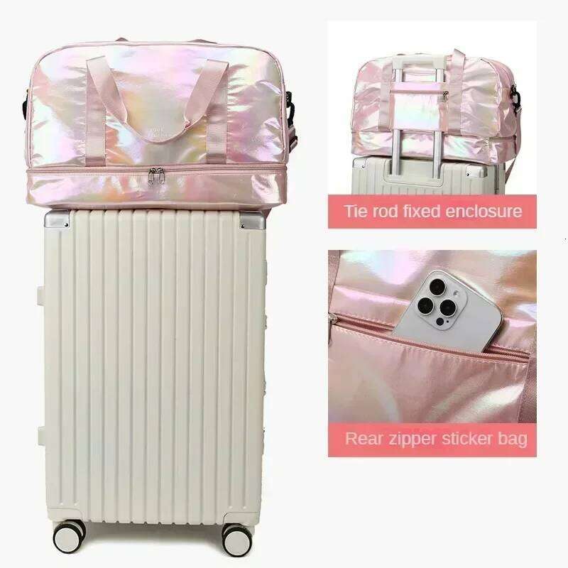 Women's Travel Large Capacity Handbag Shoulder Casual Crossbody Luggage Dry Wet Separation Sports Fitness Bag Y260225