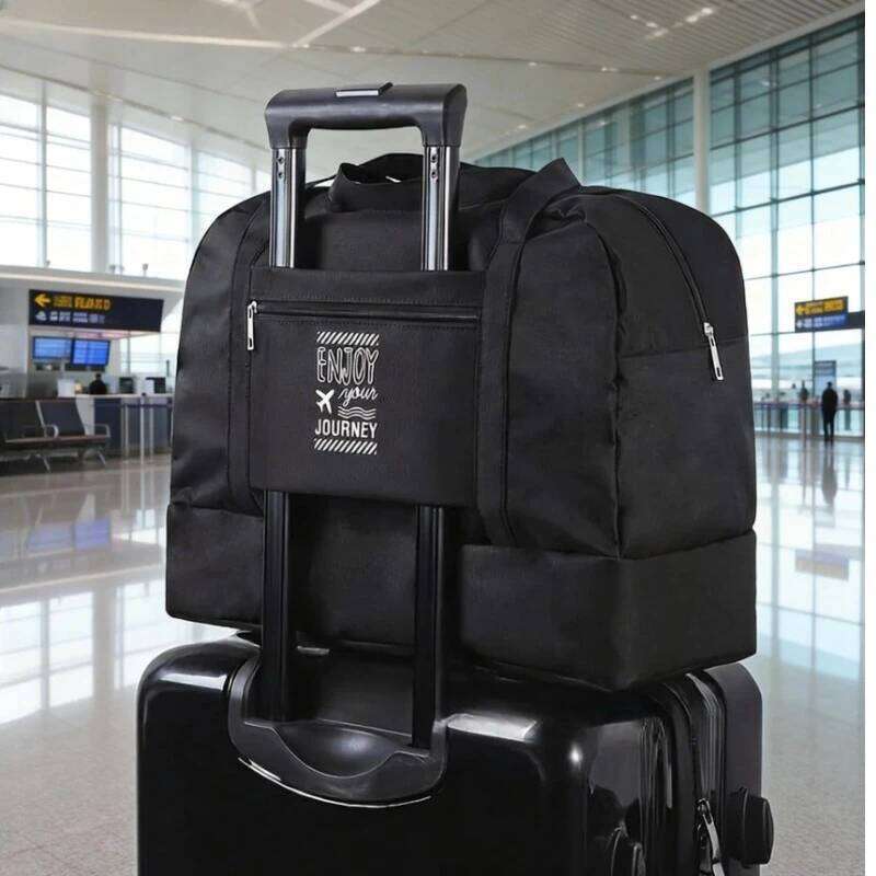 Women's Fashion Foldable Travel Bag - Large-Capacity Canvas Tote for Weekend Overnight Trips Y260225