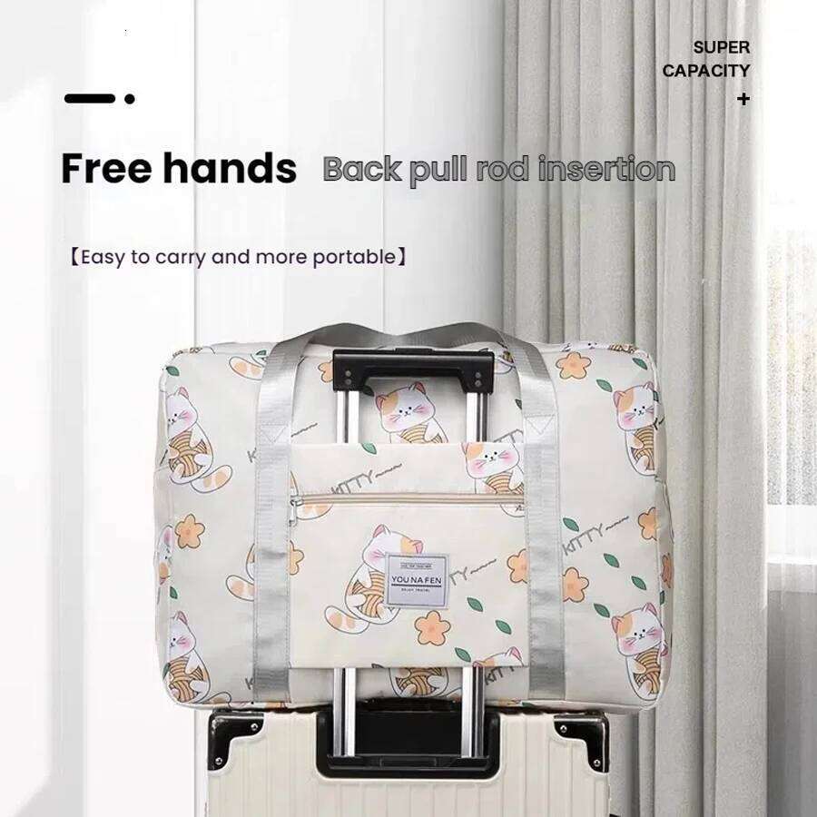Large Capacity Cartoon Short Distance Travel Hand Pulled Lightweight Suitable For Students To Carry Luggage Bag Cute Y260225