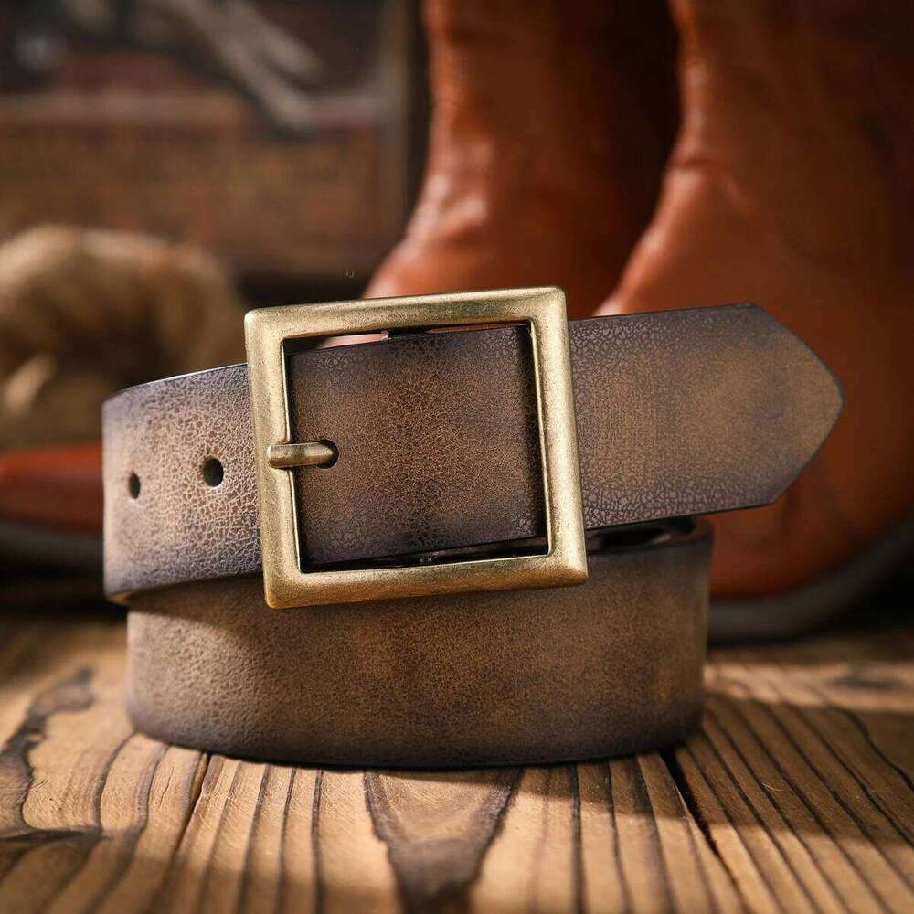 A casual retro a waist accessory Western-style clothing, metal buckle, PU belt, suitable for both men and women Y260225