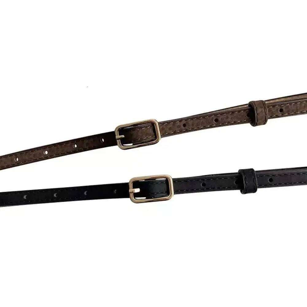 Women Luxury Design PU Leather Casual Retro Thin Belts Versatile Jeans Waist Belt Y260225