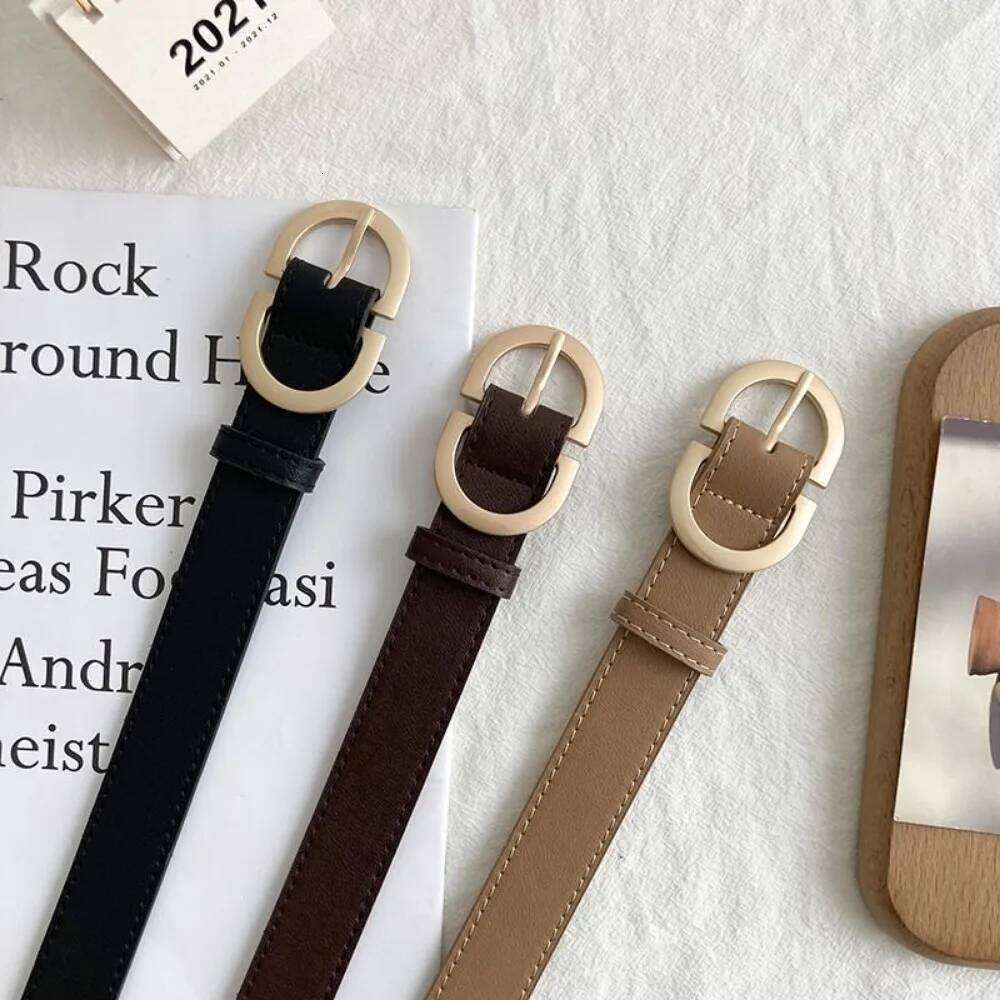 Female Ins Student Black Decorative Western Assembly Jeans Simple Belt Women's Pin Buckle Tide Belts GM015 Y260225