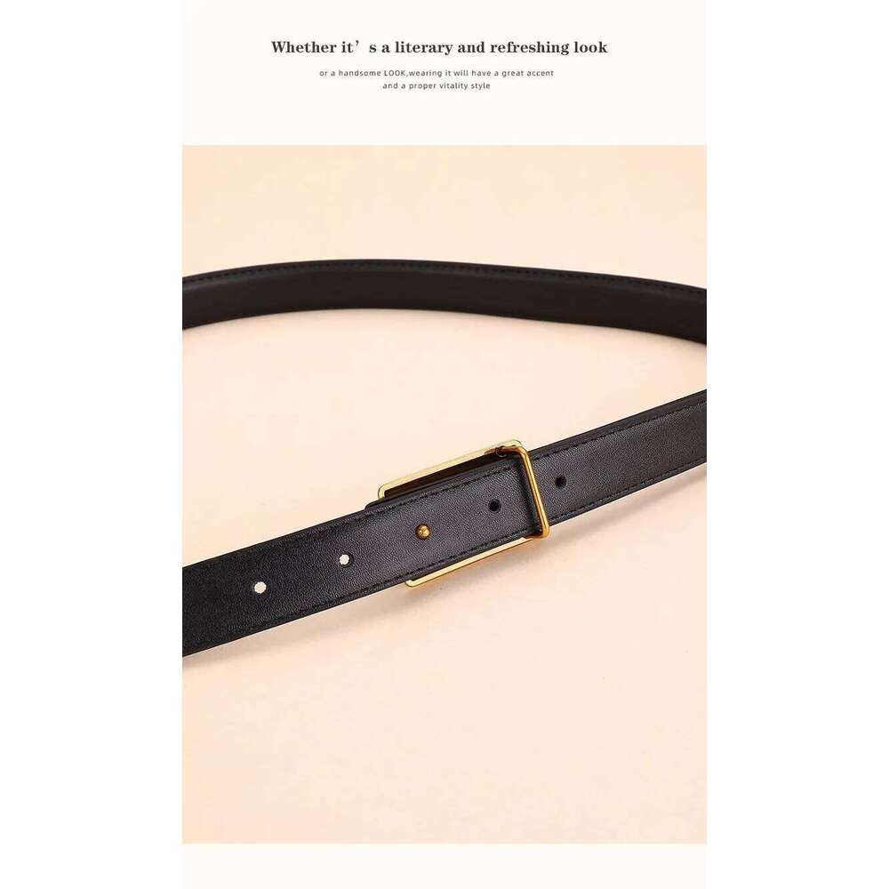 Women's Leather Belt Luxury Brand Waist Chain for Jeans and Dress Retro Pyramid Buckle Double Sided Belts Y260225