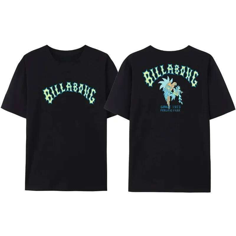 2025 Motorcycle Vintage Surf Pattern Printed Pure Cotton T-Shirt Men's and Women's Clothing Shirtcomfortable C260225