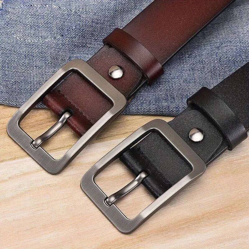 Belt men's needle buckle pants middle-aged youth formal wear business retro casual simple versatile jeans belt Y260225