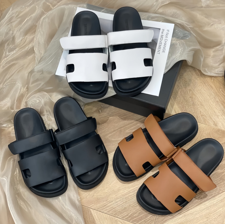 designer sandals High quality women famous slides sandale slippers womens men platform slider shoes bottom flip casual beach sandal outside leather slippers 35-45