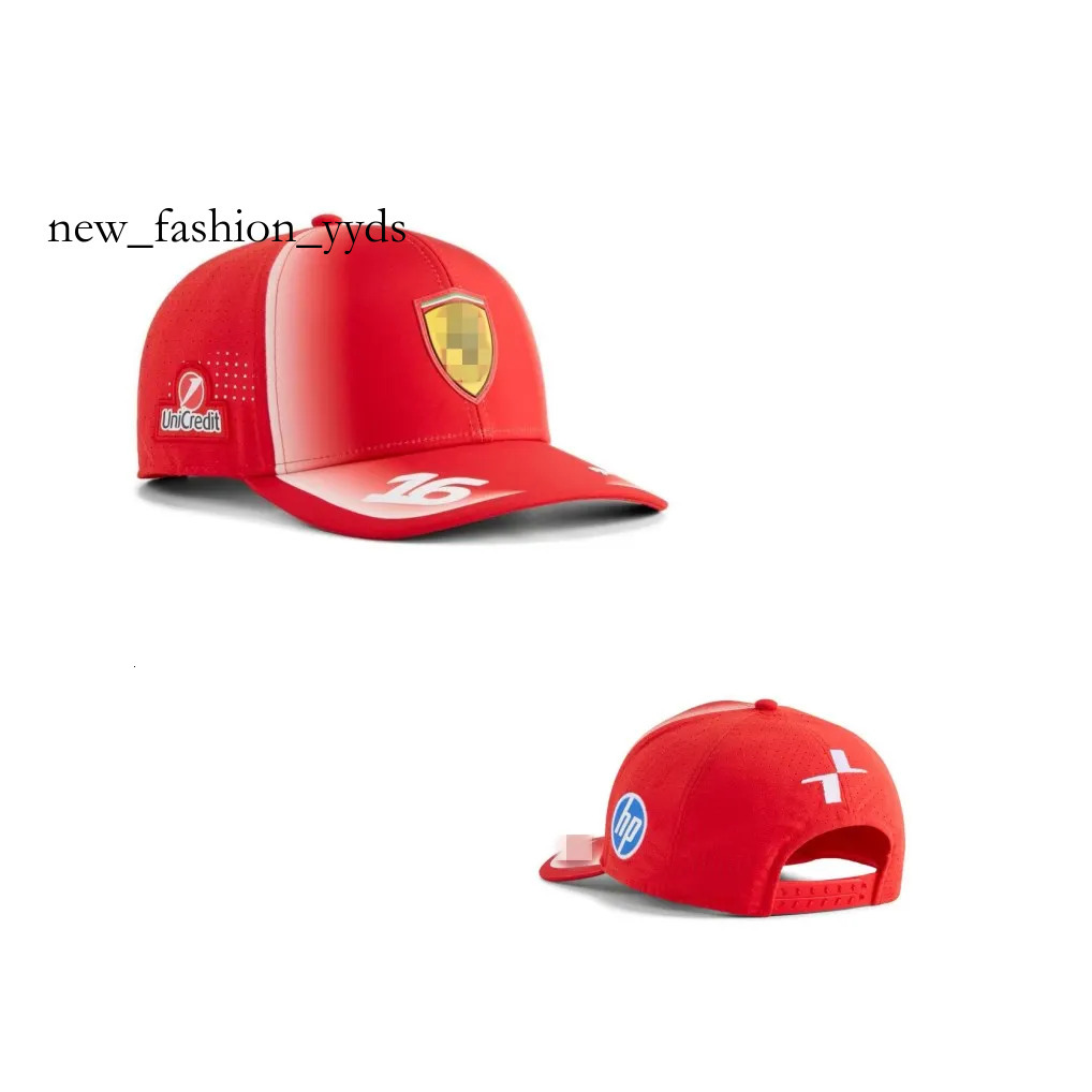 Gorra Scuderia Ferraris 2026 Charles Leclerc Roja F1 Racing Cap Lewis Hamilton Designer Baseball Men Brand Snapback Womens Denim Splicing Hat Mclaren F1 Caps 165