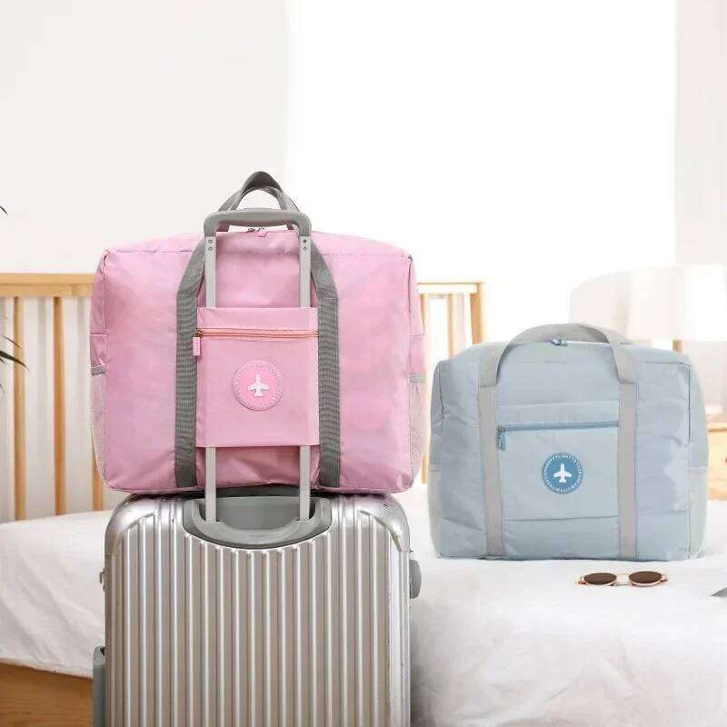 Multi-Function Travel Storage Large Capacity Waterproof Korean Style Suitcase Organizer Portable Carry-On Duffel Bag Y260225