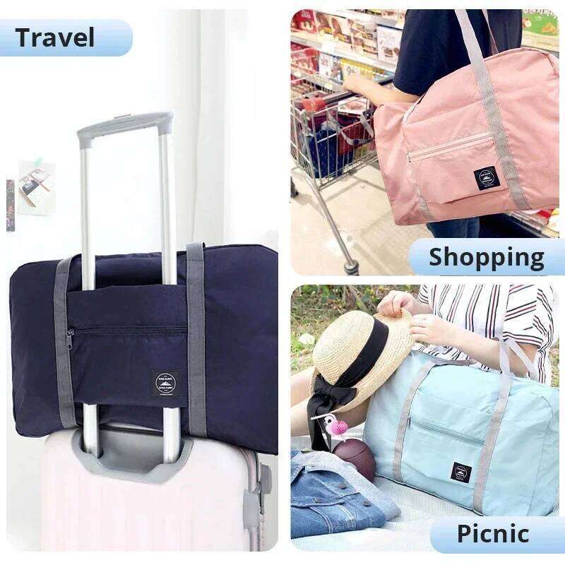 Folding Bag Travel Storage Bags Boarding Luggage Clothes Handbags Picnic Move House Large Handbag Y260225