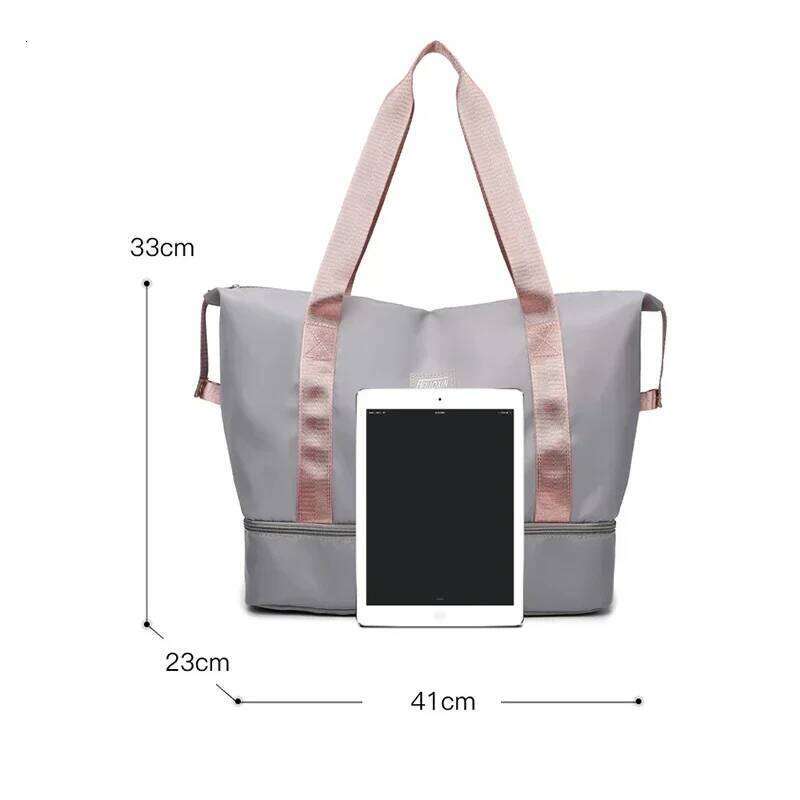 Large Capacity Lightweight Travel Sports Gym Dry Wet Handbag for Women Female Swimming Shoulder Fitness Outdoor Bag Y260225