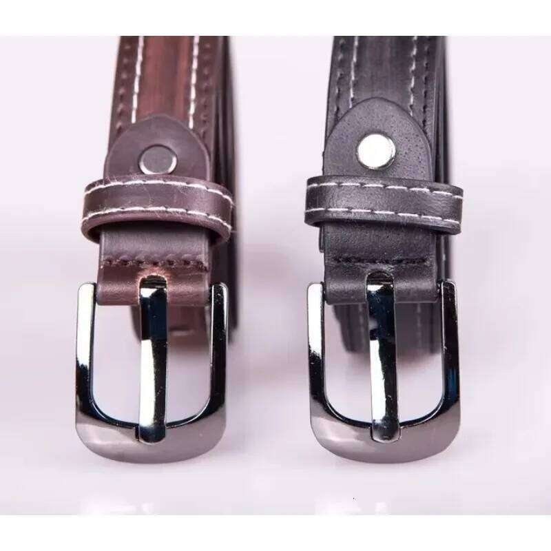 Fashion High Grade Waist Belts Boys Students Jeans Leather Strap Pin Buckle Teens Children Kids Hole Belt Y260225