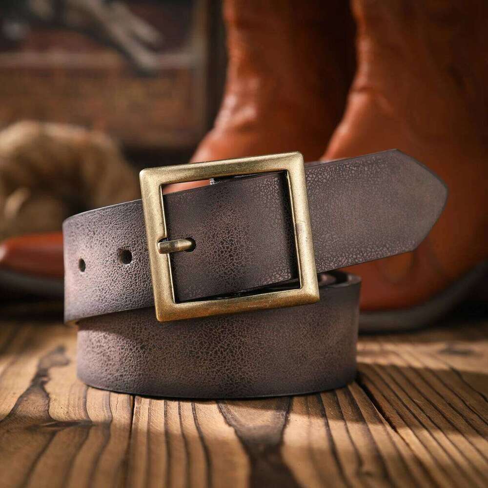 A casual retro a waist accessory Western-style clothing, metal buckle, PU belt, suitable for both men and women Y260225