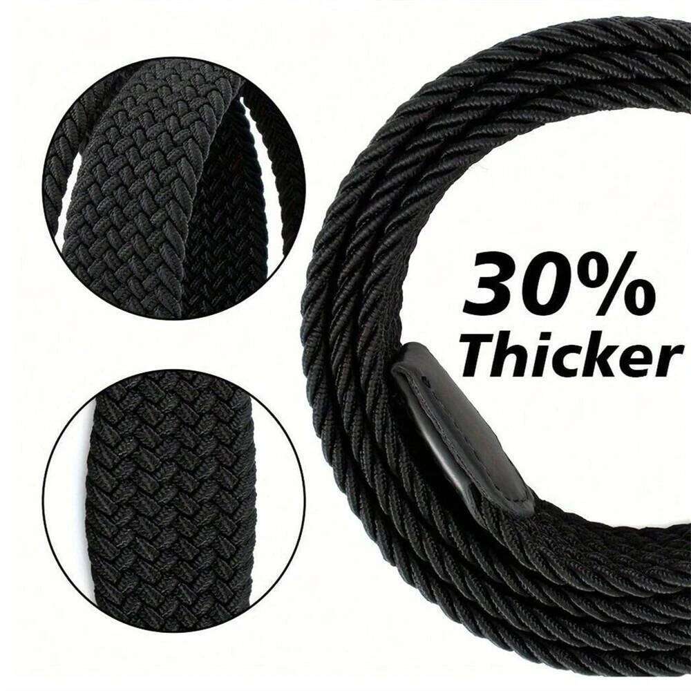 1Pcs Luxury Men's Elastic Woven Casual Sports Canvas Golf Belt Adjustable Waistband Y260225