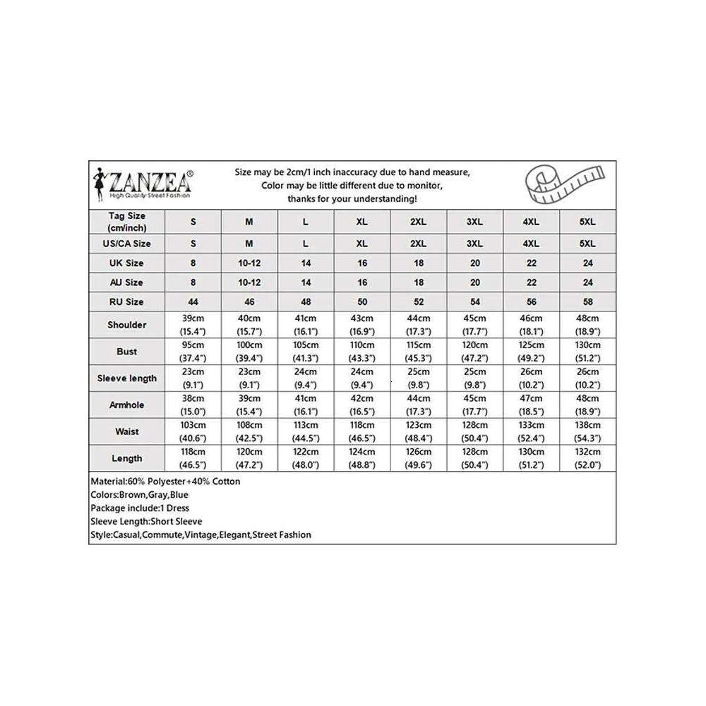 ZANZEA Women's Casual Striped Midi Dresses Stand Collar Short Sleeve Buttons Shirtdress Spring Summer Holiday Woman Clothes 3XL XJ260225